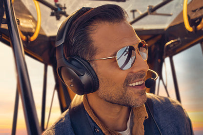 Bose A30 Headset with Dual Plug (Fixed-Wing), Bluetooth, High Impedance and Straight Cable Bose