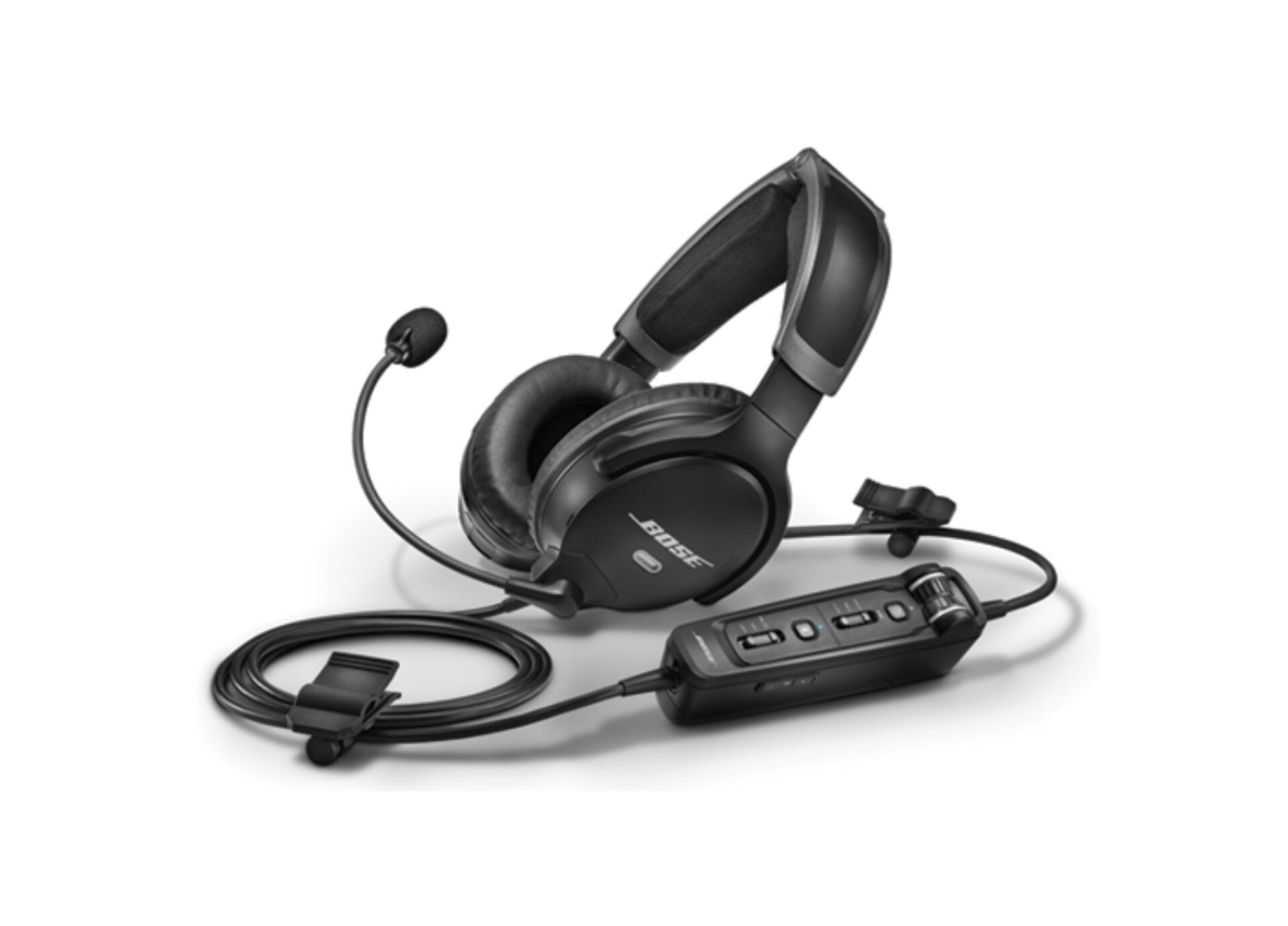 Bose A30 Headset with Dual Plug (Fixed-Wing), Bluetooth, High Impedance and Straight Cable Bose